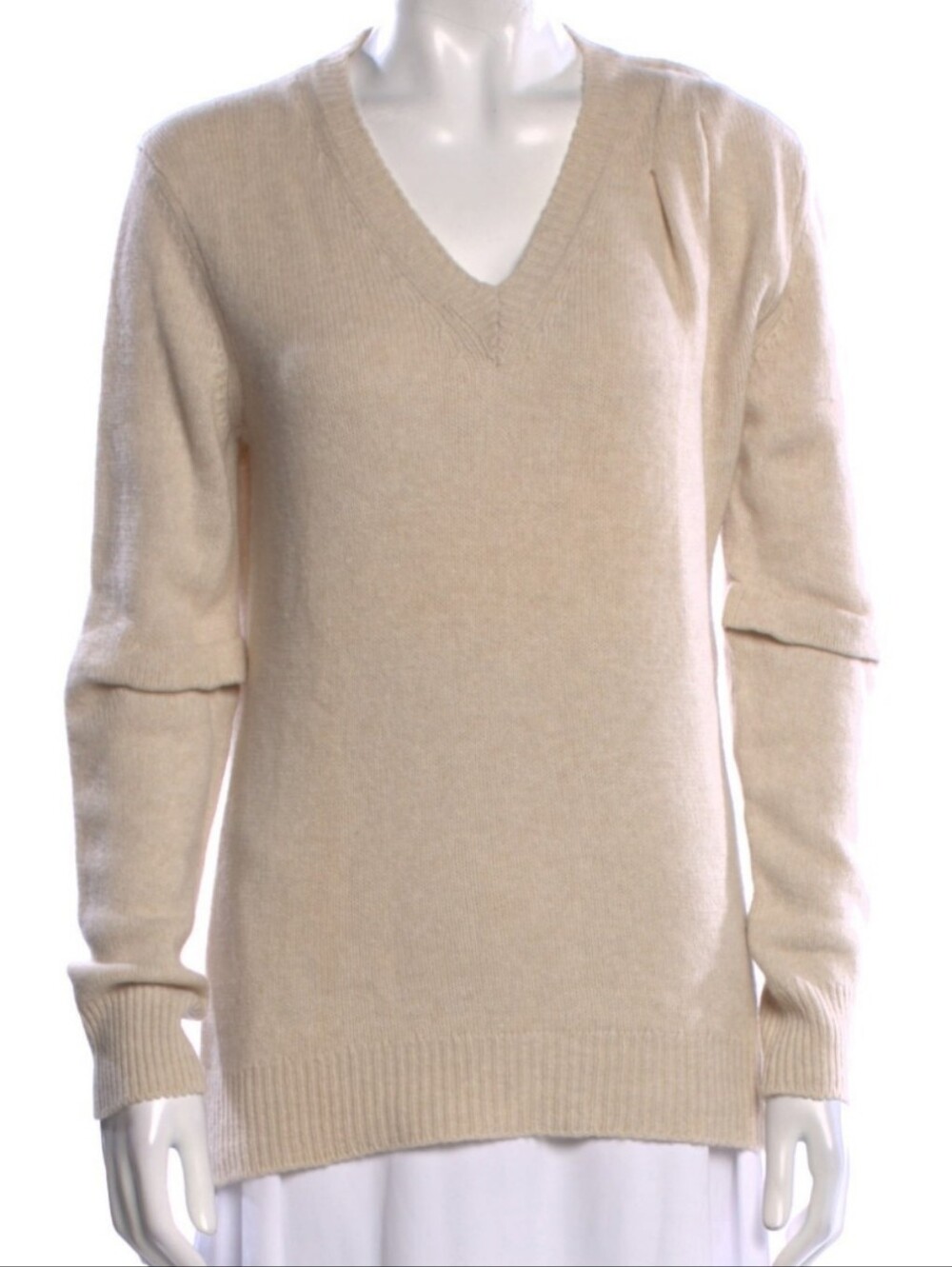 Marc Jacobs V-Neck Sweater Wool Cashmere Women's S Neutral Preppy‎ Luxury
